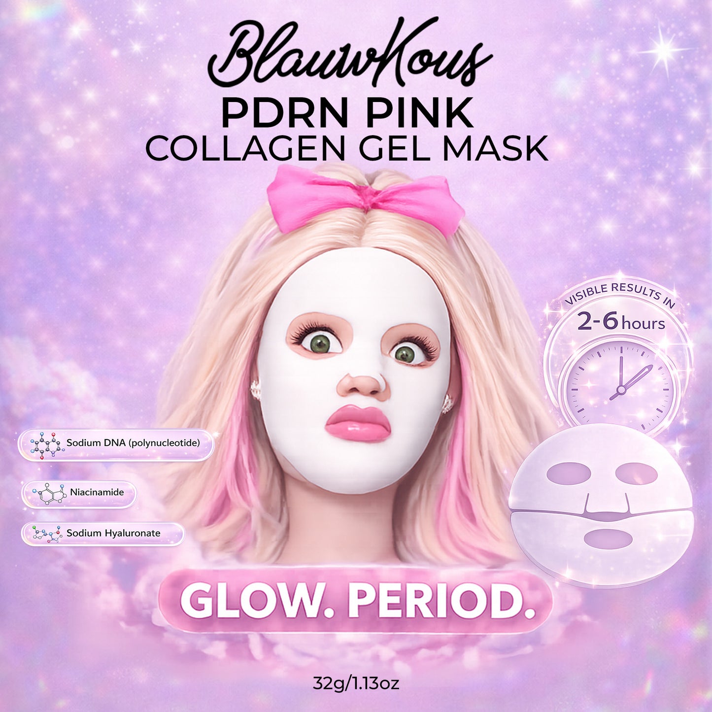 Blauwkous PDRN Pink - Collagen mask - 32 gram